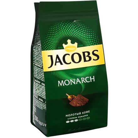 Кофе натурал. жареный молотый JACOBS MONARCH CLASSIC 230г